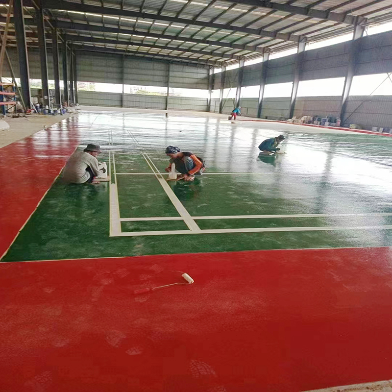 印尼青山钢铁球场地坪均采用坚邦环氧地坪耐磨漆