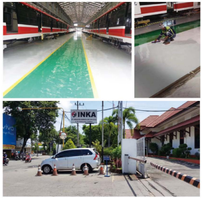 印尼火车制造公司的车间地坪